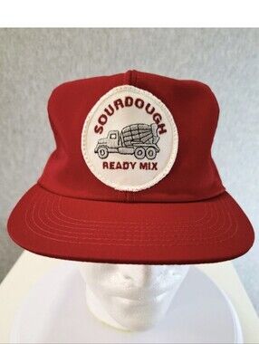 Vintage Sourdough Ready Mix Trucker Hat Men's Snapback Red Great Condition